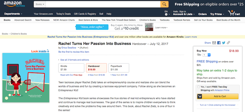 Rachel Turns Her Passion Into a Business Book on Amazon