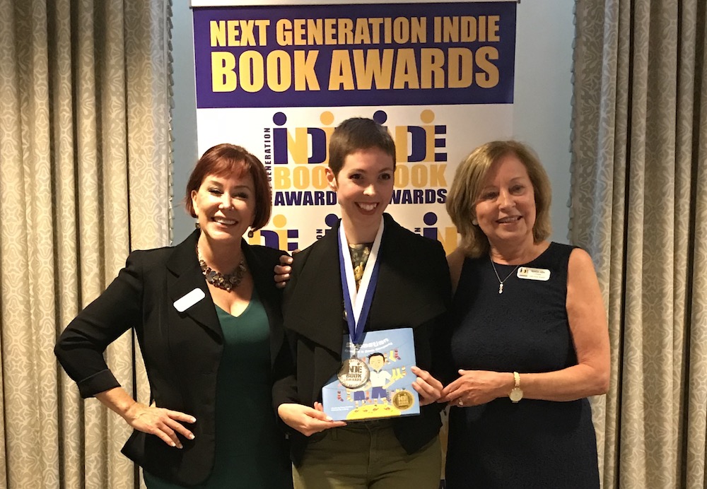 Erica Swallow receives award at Next Generation Indie Book Awards_Sebastian Creates a Sock Company